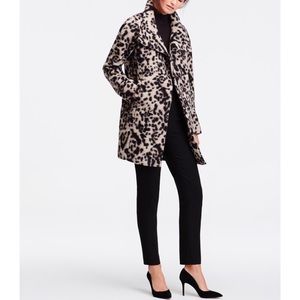 Ann Taylor Spotted Leopard Statement Wool Coat